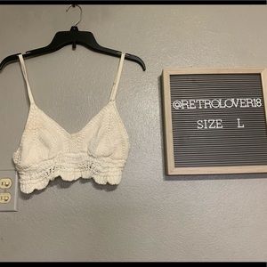 Crochet Bralette Top Adam Levine Collection